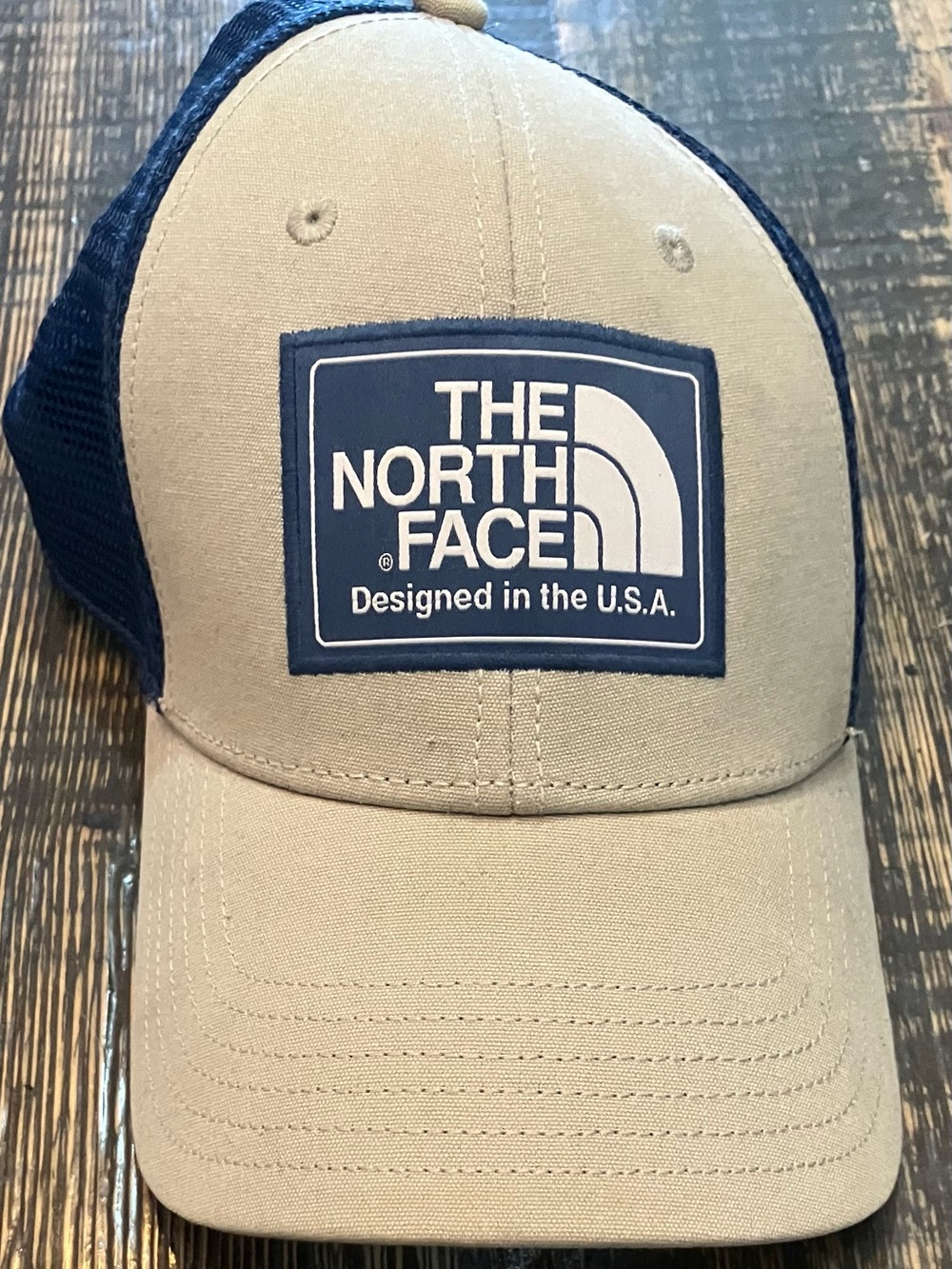 Men’s The North Face Tan and Navy Trucker Hat
